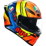 AGV K-1 S Izan, Integralhelm - Orange/Neon-Gelb/Blau/Schwarz - XXL