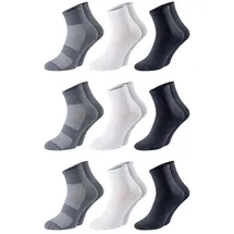 CHiLI Lifestyle Socks Chili Lifestyle Quarter Socken FITNESS AirGrip 9 Paar Baumwolle Weichbund