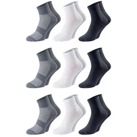 CHiLI Lifestyle Socks Chili Lifestyle Quarter Socken FITNESS AirGrip 9 Paar Baumwolle Weichbund