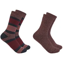 CARHARTT Damen Heavyweight Crew 2er Pack Socken, 2 Verschiedene Brombeeren, Medium - M