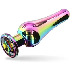 Lovelyness - Multicolor Analplug mit Kegel und Zierstein - klein