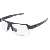 Rudy Project Sirius Unisex-Sonnenbrille Halbrand Rectangular Kunststoff-Gestell, schwarz,