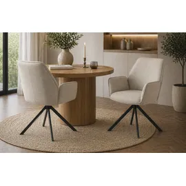 Actona Esszimmerstuhl Glenda Polyester beige 2er Set