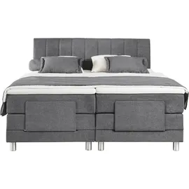 Alina Boxspringbett »Elsa mit Motor« inklusive Matratze und Topper, in verschiedenen Größen und Härtegraden grau