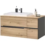 BASIC by Balculina »Memphis, Waschtisch BxHxT 110 x 54 x 53 cm, mit Waschbecken, Softclose