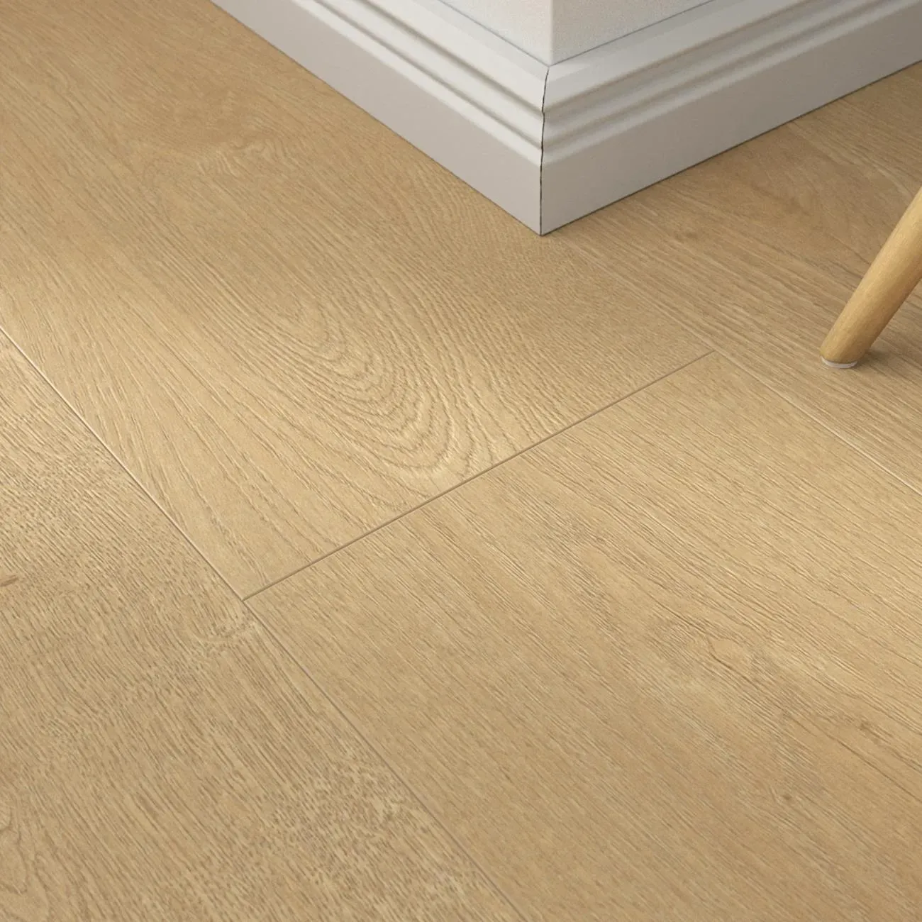 Laminat Virginia Oak natur – inkl. Dämmung & Fußleisten