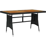 vidaXL Gartentisch 130 x 70 x 72 cm Schwarz