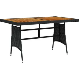 vidaXL Gartentisch 130 x 70 x 72 cm Schwarz
