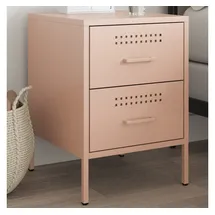 vidaXL Nachtschrank Rosa 36 x 39 x 50,5 cm Stahl