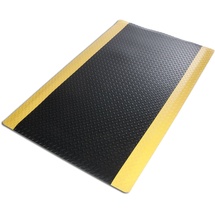 etm Anti-Ermüdungsmatte Heavy-Duty Diamond 60 x 90 cm Schwarz-Gelb