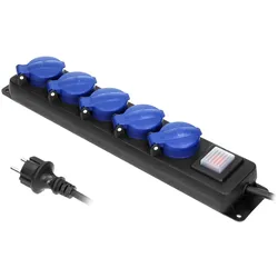 Steckdosenleiste Werkstatt mit Schalter Kabel 3m 5x2P+E Schuko 4298