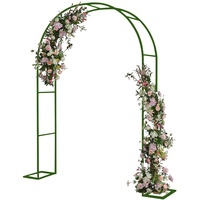 Schwarz/Weiß/grün Gartenbogen Für Geburtstagsfeier, Hochzeit, Gartendekoration, Wetterfest Rosenbogen Für Garten Dekoration, Pergola Spalier Aus Verzinkt ( Color : Green , Size : 240*220cm/94.5*86.6in