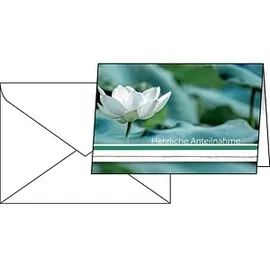 Sigel 10 SIGEL Trauerkarten Water Lily DIN A6