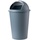 Home4You Abfalleimer 2er Set 50 Liter, Ø 40 cm - Pastellblau - Kunststoff - - Blau/Weiß