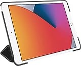 StilGut Couverture kompatibel mit iPad 10.2“ (9., 8. & 7. Generation) Hülle - iPad 10.2“ Hülle aus Leder mit Smart Cover + Standfunktion, Lederhülle, Case - Schwarz