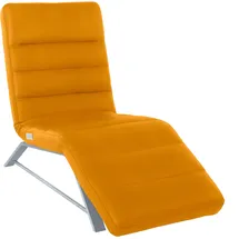 W.Schillig Relaxliege daily dreams Leder/Polyester 65 x 91 x 170 cm Gelb mit Kissen