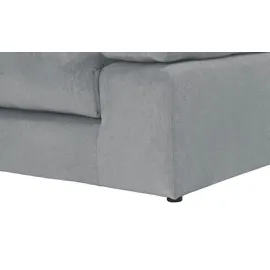 Smart Eckcouch Stoff 2-Sitzer Grau