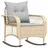 vidaXL Garten-Schaukelstuhl Poly Rattan 4104196 0 x 0 x 0 cm Beige mit Kissen