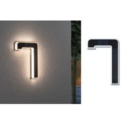 Outdoor Solar Hausnummer 7 IP44 3.000K 0,2W Akku wechselbar