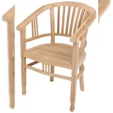 deluke Gartenstuhl OVE Teak, Natur Relaxsessel Wetterfest Terrassenstuhl Outdoor