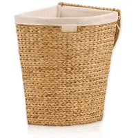 lycce Wäschekorb für die Ecke [Nischenkorb] Ecktruhe Wasserhyazinthe Größen: klein, mittel oder groß (Größe 3: B58 x T42 x H63cm)