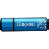 Kingston IronKey Vault Privacy 50 512 GB, USB-Stick - hellblau/schwarz, USB-C 3.2), Gen 1