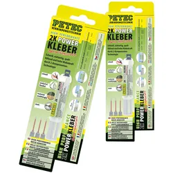 2x11 Ml 93510 Petec Powerkleber Kleber Klebstoff Universalkleber 2 Komponenten: Petec 93510