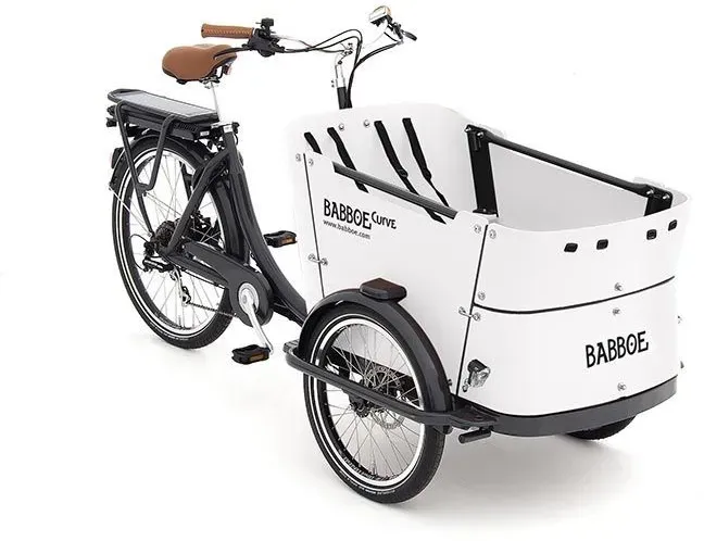 Babboe Curve-E Anthrazit Lastenfahrrad: 3-Rad E-Bike für Familien und Transport - BABBOE