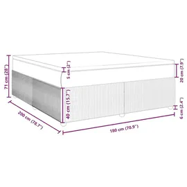 vidaXL Boxspringbett 180 x 200 cm Rosa
