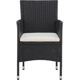 vidaXL Gartenstuhl 55,6 x 68,6 x 31,1 cm schwarz 2 St.