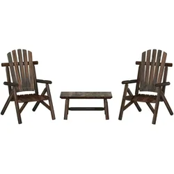 vidaXL 3-tlg. Garten-Lounge-Set Massivholz Fichte