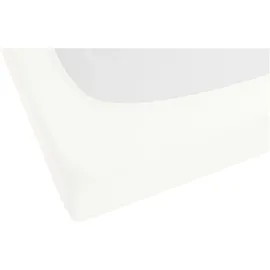 Biberna 0077641 Jersey-Elastic-Topper 90 x 190 - 100 x 220 cm weiß