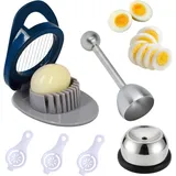6 Stück Eierschneider Set,1 Eierschneider, 1 Eierköpfer Edelstahl, 1 Eierstecher Eipicker, 3 Eiertrenner, Mehrzweck Egg Schneider Eierpiekser,Eieröffner Werkzeug Für Küche, Esszimmer, Bar