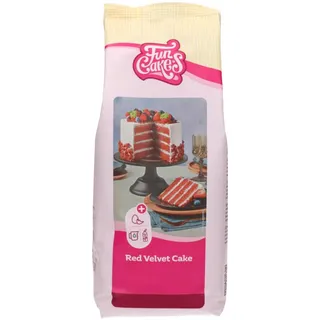 FunCakes Mix für Red Velvet Cake - Einfach zu verwendender Backmischung, schön weicher und flauschiger Kuchen