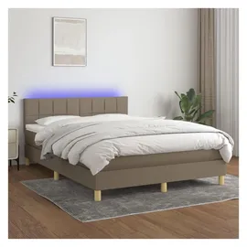 vidaXL Boxspringbett 140 x 200 cm Taupe