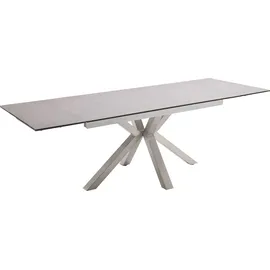 MCA Furniture Esstisch »Nagano«, Esstisch Glas-Keramik mit Stirnauszug grau