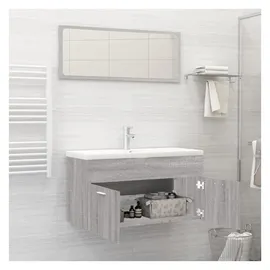vidaXL Badmöbel-Set 2-tlg. Grau Sonoma