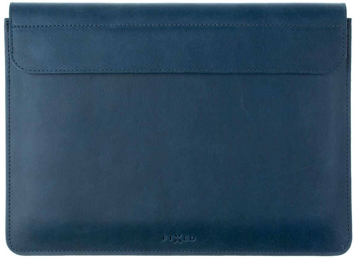 FIXED Oxford für MacBook | Ledertasche aus ital. Echtleder | Handgenäht in Tschechien (MacBook Air 13", Blue)