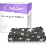 DAILYDREAM Gewichtsdecke Kinder aus 100% Baumwolle, 2,3Kg, 90x120cm, Motiv Sterne