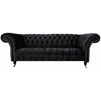JVmoebel Chesterfield-Sofa, Sofa Chesterfield Couch Wohnzimmer Klassisch Design Elegant Sofas schwarz