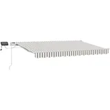vidaXL Einziehbare Markise 350 x 250 cm hellgrau/weiß