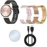 knauermann PRO 3 Mini BT 40 mm Edelstahlgehäuse gold Sportarmband schwarz S/M