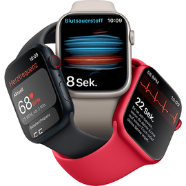 Apple im € GPS 41 8 Edelstahlgehäuse Series Preisvergleich! 499,00 mitternacht + Cellular Sportarmband Watch graphit ab mm