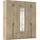 Rauch Wäscheschrank GAMMA 226 x 248 x 54 cm Eiche