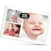 PR Print Royal Blech-Schild selbst gestalten - Foto-Collage mit 3 Fotos Bedrucken - Metall-Poster für Lieblingsmenschen, Geschenk für Freunde, Familie I Personalisiertes Foto-Geschenk, Schild A6