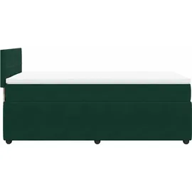vidaXL Boxspringbett 80 x 200 cm Dunkelgrün