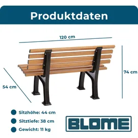 Blome Ibiza 120 x 54 x 74 cm braun/schwarz