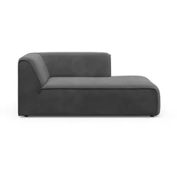 Ottomane RAUM.ID "Merid Chaiselongue, Maße B/T/H: 100/162/70 cm", grau, B:100cm H:70cm T:162cm, 100% Polyester, Sofas, als Modul oder separat verwendbar, für individuelle Zusammenstellung