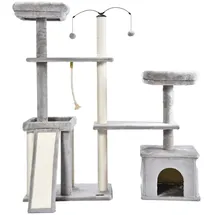 Home Deluxe JAX Kratzbaum 136 x 124 x 40 cm grau