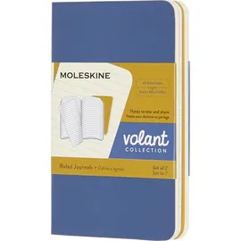Moleskine Volant Linierte Notizbücher XS Blau/Gelb